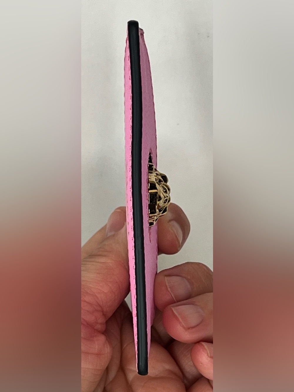 Versace Hot Pink Leather Medusa Card Case - Picture 5 of 8